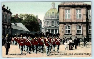 COPENHAGEN, Kobenhavn DENMARK~ Guard Parade VAGTPARADEN paa AMALIENBORG Postcard