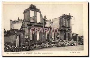 Old Postcard War 1914 15 Revigny Suite of bombing Army