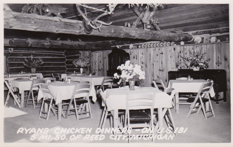 Michigan Reed City Ryans Chicken Dinners On U S 131 Real Photo