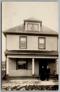 Postcard RPPC c1910s Canada View of a Couple In Front of A House Number 182