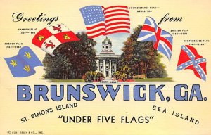 Under Five Flags Brunswick, Gerogia USA Unused 