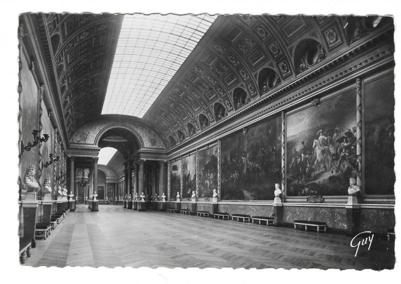 France Chateau Versailles Gallery of Battles GUY Glossy Photo Vntg 4X6 Postcard