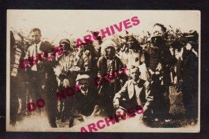 Timber Lake SOUTH DAKOTA RPPC c1910 SIOUX INDIAN CAMP Indians FRANK CUNDILL SD