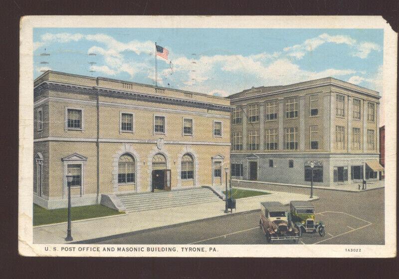 TYRONE PENNSYLVANIA PA. UNITED STATES POST OFFICE VINTAGE POSTCARD PA. U.S.