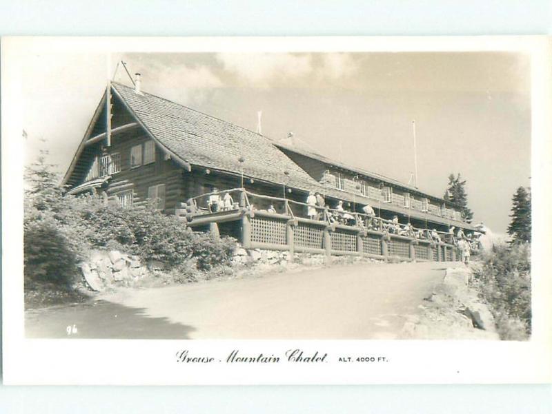 old rppc GROUSE CHALET BRITISH COLUMBIA Vancouver British Columbia BC W0824