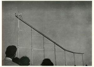 Daredevil Cyclist on Ramp Bicycle Modern Postcard