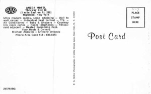 Anzor Motel Highland, New York Postcard