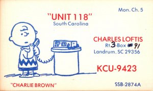 South Carolina Landrum QSL Card KCU 9423 Charlie Brown Charles Loftis