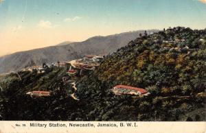 Newcastle Jamaica Military Station Birdseye View Antique Postcard K71600