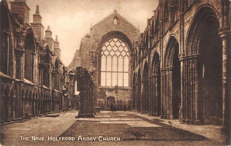 uk38952 the nave holyrood abbey church scotland real photo uk lot 19 uk