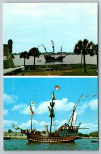 Christopher Columbus - Santa Maria Ship - St. Petersburg, Florida - Postcard