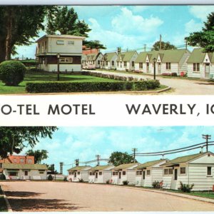 c1950s Waverly, IA Travo-Tel Motel Motor Lodge Inn US Hwy 218 & 3 Postcard A133