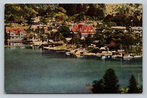 Lake Ashi On Hakone Hotspring Resort in Japan Vintage Postcard A274