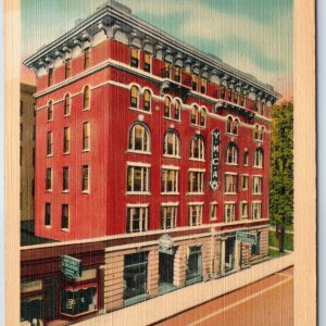c1940s Binghamton, NY YMCA Building Downtown Store Sign Metrocraft Postcard A204