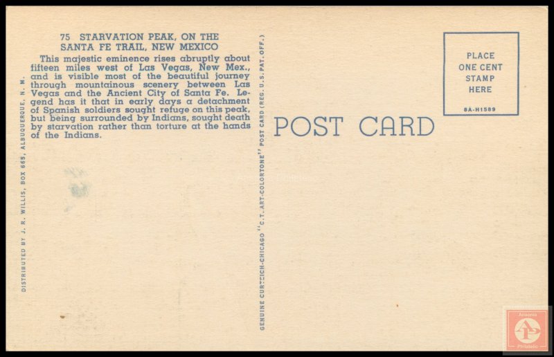 Starvation Peak, on the Santa Fe Trail, N.M.