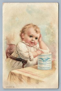 NY CONDENSED MILK CO. VICTORIAN TRADE CARD NEW YORK HUDSON STREET