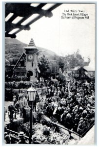 1934 Old Watch Tower Black Forest Village Chicago Illinois IL Unposted Postcard