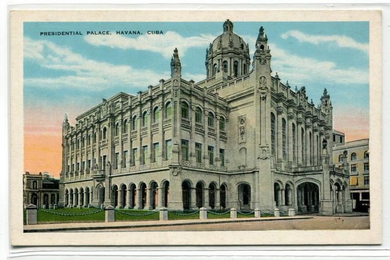 Presidential Palace Havana Cuba 1920s postcard