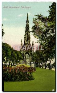 Old Postcard Edinburgh Scott Monument