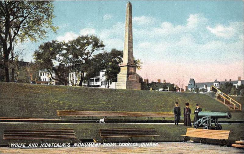 Wolfe and Montcalm's Monument from Terrace, Quebec