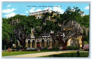 1949 Tivoli Hotel East Beach Room Apartment  Biloxi Mississippi Vintage Postcard