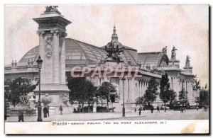 Old Postcard Paris Grand Palace View from the Bridge Alexandre III