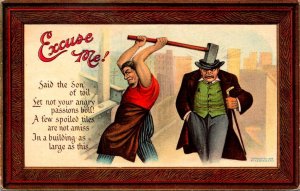 Humour Excuse Me Man Getting Hit With Hammer