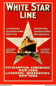 Advertisiong Cunard Line White Star Line Marine Art Poster Collection