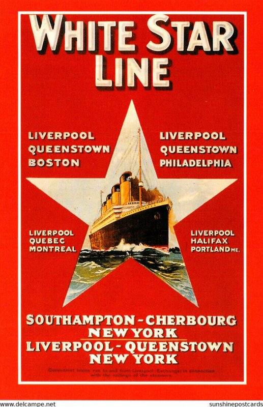 Advertisiong Cunard Line White Star Line Marine Art Poster Collection