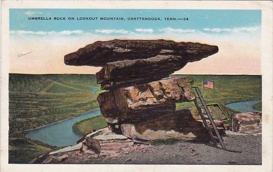 Tennessee Chattanooga Umbrella Rock On Lookout Mountain 1930