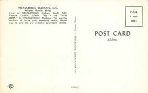 Roberts Illinois Hicksatomic Stations, Photochrome Vintage Postcard U12038