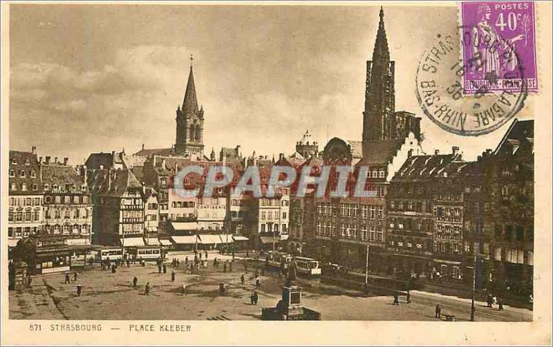 Postcard Old Strasbourg Place Kleber