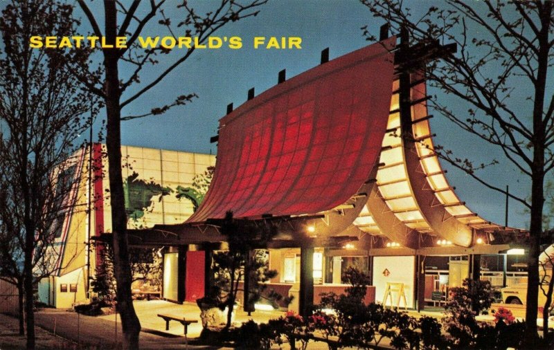 Postcard Seattle World's Fair Information Booth