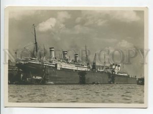 464246 Germany Hamburg Ocean liners in dock Vintage photo postcard