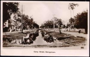 british guiana, GEORGETOWN, Camp Street (1930s) RPPC