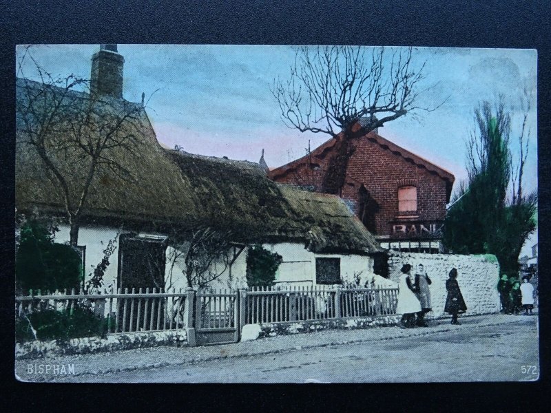 Lancashire Blackpool BISPHAM shows THE OLD BANK c1906 Postcard by Advance Series