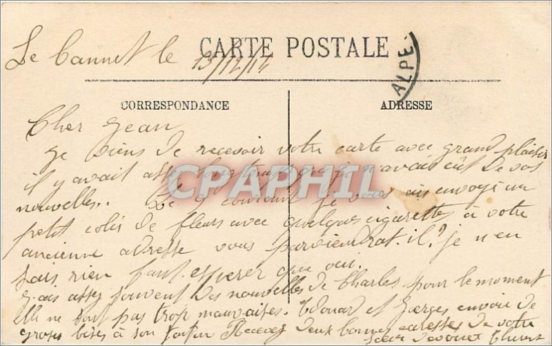 Old Postcard 18 CANNES-e-Pori LL boat Sailboat Child