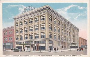 Illinois Danville Hotel Jefferson 1917 Curteich