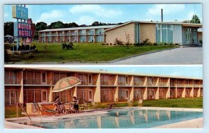 LAUREL, Mississippi MS ~ Roadside TOWN HOUSE MOTOR HOTEL c1950s  Postcard