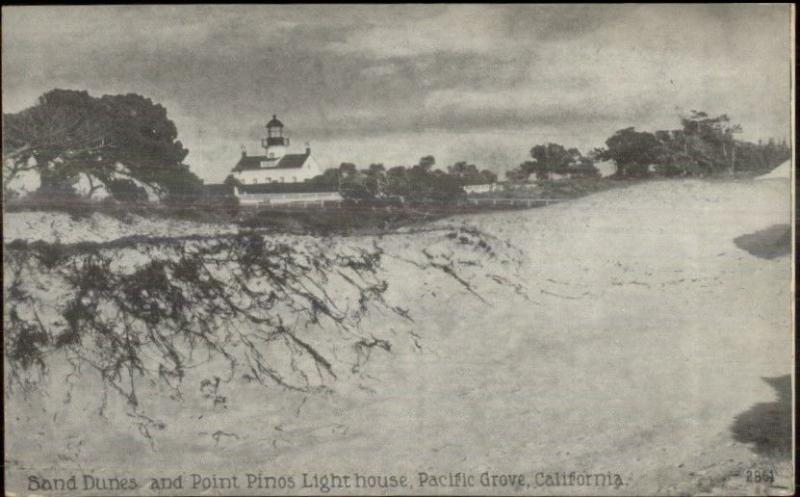 Pacific Grove CA Point Pinos Lighthouse c1910 Postcard