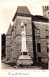 West Virginia WV Real Photo RPPC Postcard c1940s NEW MARTINSVILLE Court House