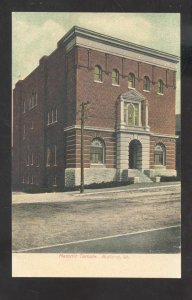 RUTLAND VERMONT MASONIC TEMPLE LODGE VINTAGE POSTCARD VT. 1906