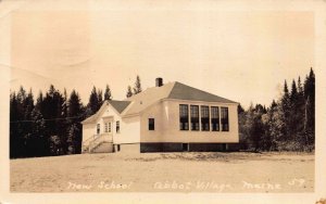 Real Photo Postcard School in Abbot Village, Maine~117908