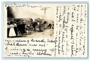 1913 Train Wreck Family Dead Woodsville New Hampshire NH RPPC Photo Postcard