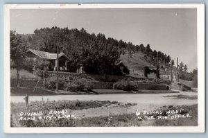 Rapid City South Dakota SD Postcard Divine Court c1940's Vintage RPPC Photo