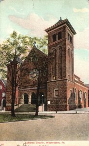 Vintage Postcard View of Lutheran Church Waynesboro Pennsylvania PA