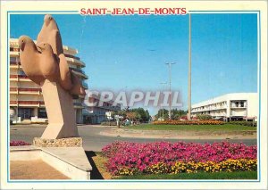 Modern Postcard Saint Jean de Monts (Vendee) Avenue de la Foret and Sea Birds