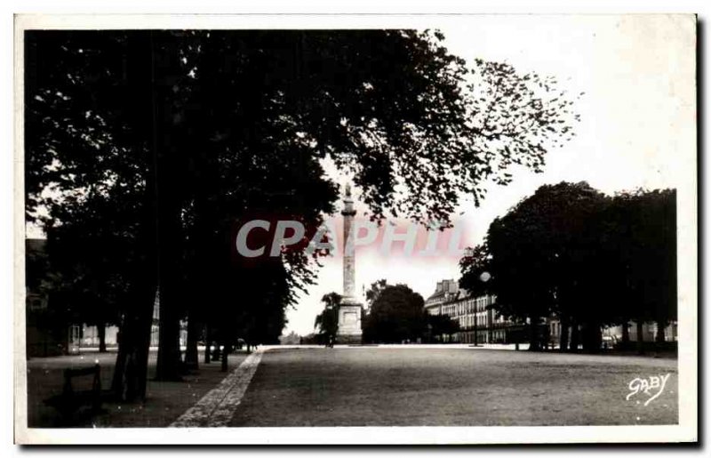 Old Postcard Nantes PlERRE Cours St Louis XVI and Column