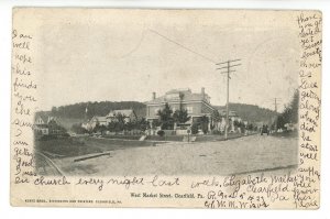 PA - Clearfield. West Market Street Circa 1900   (creases)