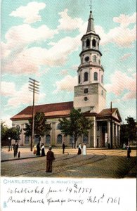 Charleston, SC South Carolina ST MICHAEL'S CHURCH ca1910's Raphael Tuck Postcard